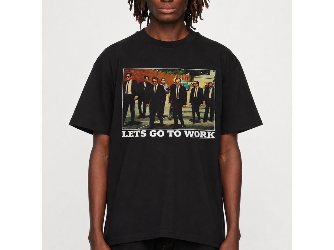 Rockinstone Reservoir Dogs Movie Lets Go To Work Black Adult T-shirt Size:xxxl