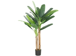 Planta Artificial De Bananeira Com - Ideal Para Dec Interiores - Cor, Cor Verde, Com Vaso E Decoração, 150 Cm