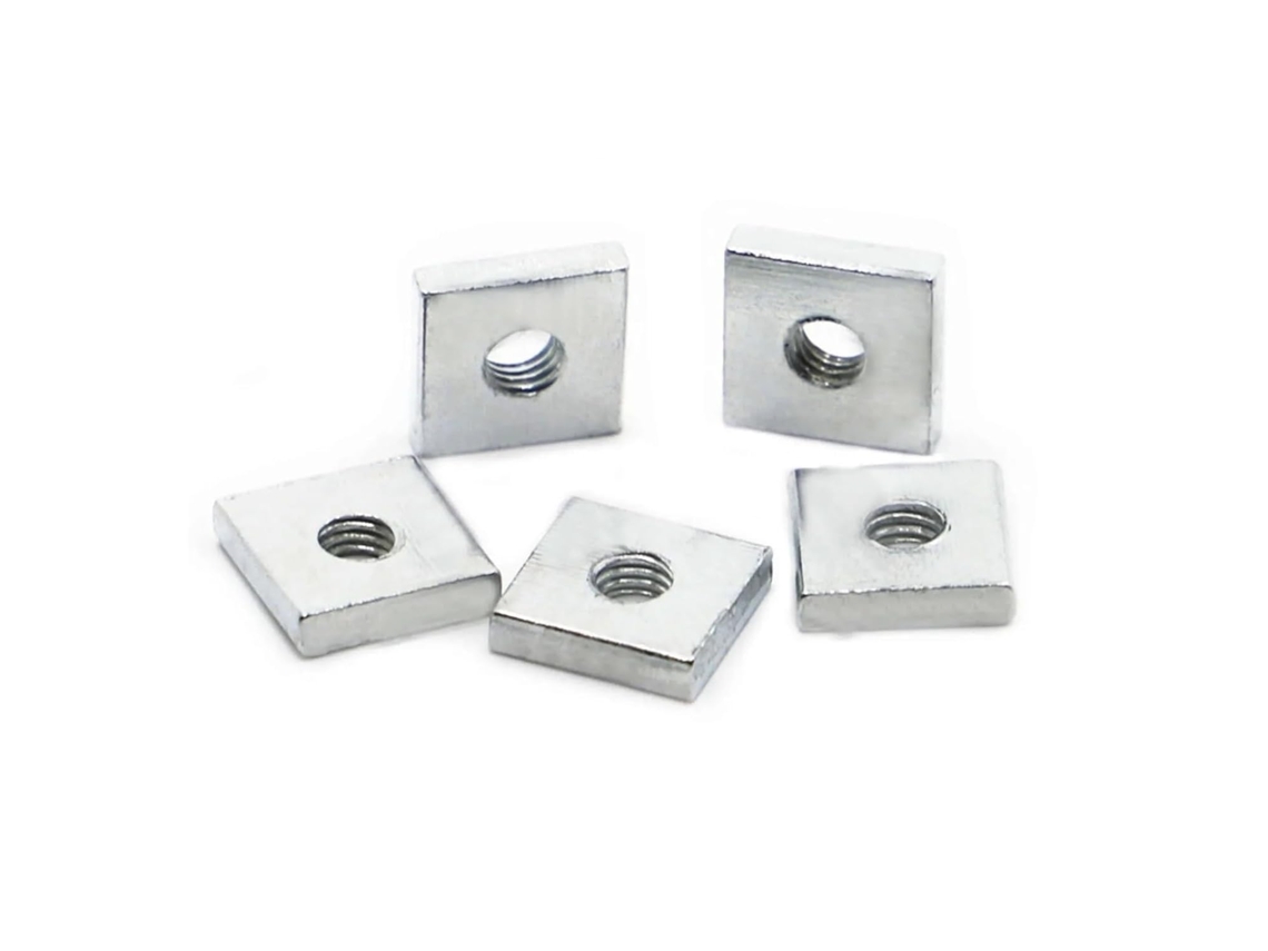 Porca Quadrada Fina Din562 M3 M4 M5 M6 M8 Porcas Quadradas De Aço Carbono Zincado M5x12x12x3 10 Peças