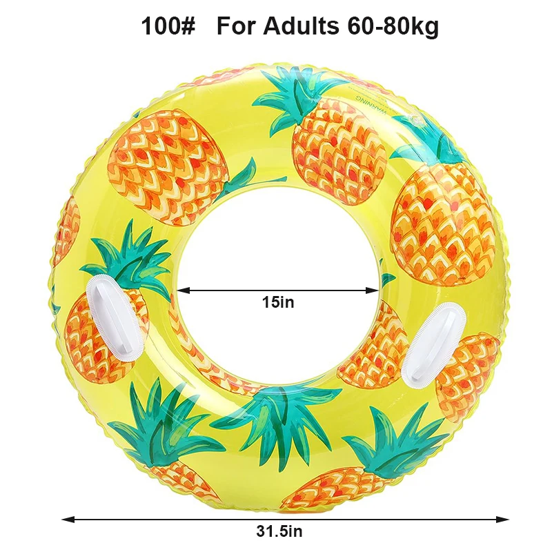 (100ml - Adequado Para 60-80kg) Uma Boia Inflável Em Formato De Abacaxi Para Piscina.