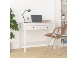 Vidaxl Secretária Com Gavetas 100x50x78 Cm Pinho Maciço Branco