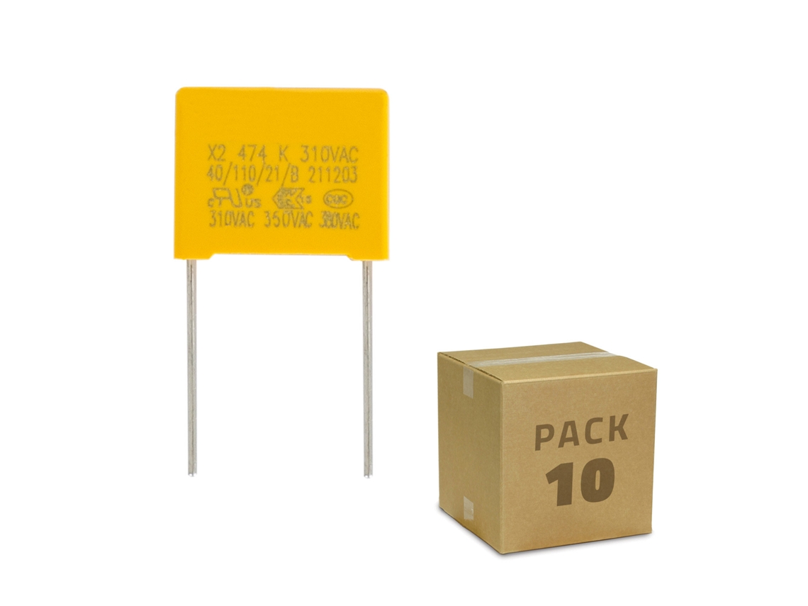 Pack 10 Condensadores Anti-Flicker Led 0.47Uf 310V Ac