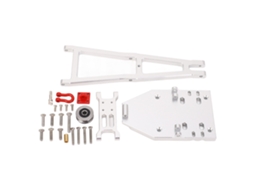 Kit De Montagem De Reboque E Guindaste Para Caminhão Rc 1/10 Com Braço De Guindaste Para Crawler Capra 1.9 Utb Diy Prata