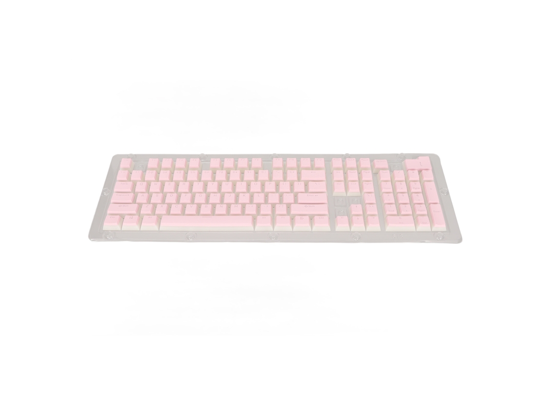 Keycaps De 108 Teclas De 2 Cores Em Camada Dupla Pbt Para Teclados Mecânicos 61, 87, 104 E 108 Pink
