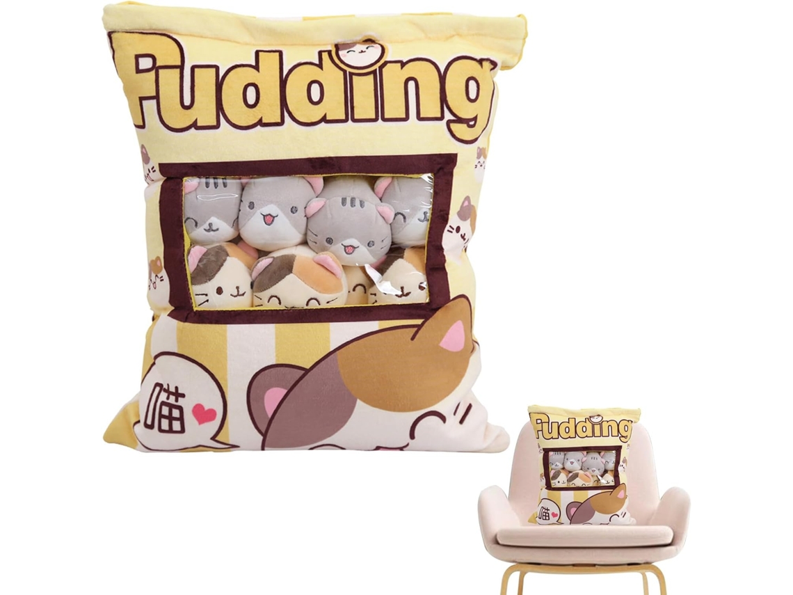 De Pelúcia Em Formato De Gato, Com Estampa De Gato E 8 Brinquedos De Pelúcia Decoração De Mesa Gokoco