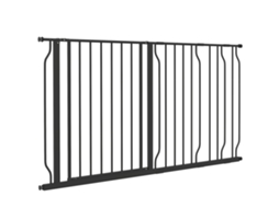 Barreira De Segurança Com 3 Extensões Montagem A Pressão Duplo Bloqueio 75-145x76 Cm Preto