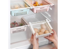 Organizador de gavetas retrátil S/MARCA, 4 peças, para verduras e frutas, plástico, deslizante
