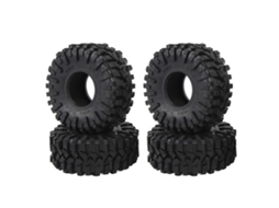 4pcs Pneus De Borracha Para Carro De Controle Remoto Crawler 1/10, 1.9in, Absorção De Impacto E Anti-deslizante