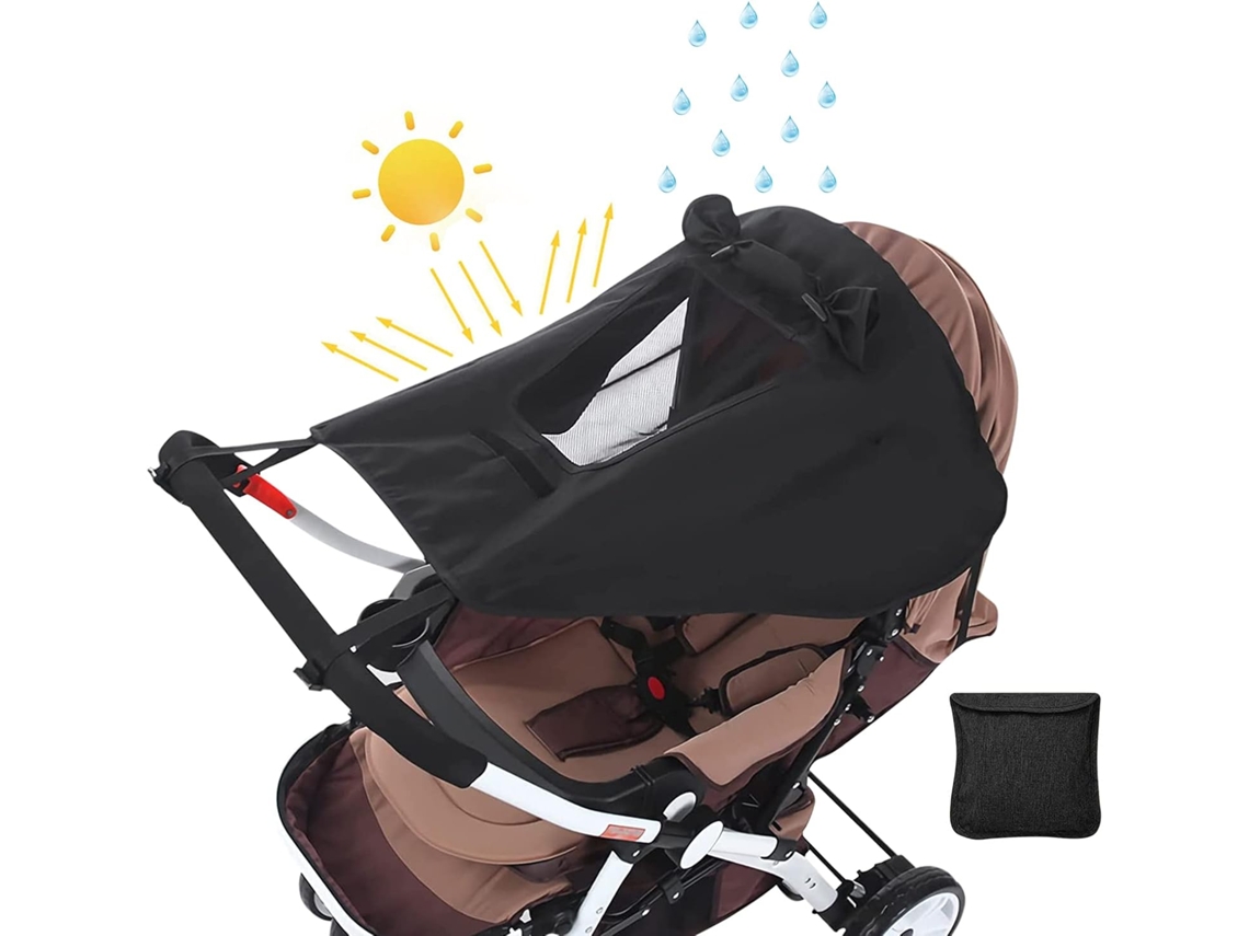 Protetor Solar Universal para Carrinho de Bebê, Preto AQUAFORGE