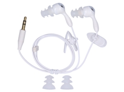 Auriculares Inalámbricos De Conducción Ósea Impermeables Con Tapones Intercambiables Para Natación Correr Surf Blanco