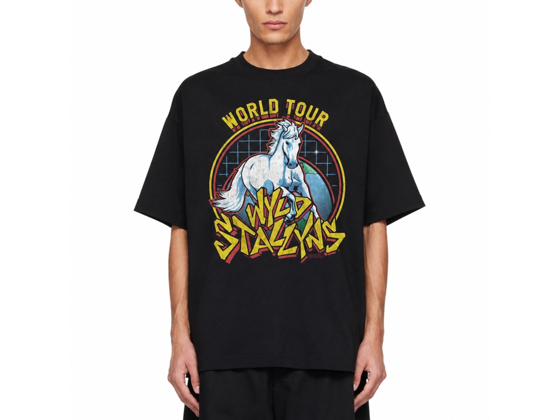 Rockinstone Bill And Ted Wyld Stallyns Black Adult Shirt Size:l