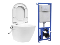 Wall Hung Toilet, Wall Hung Toilets Vidaxl Branco Cerâmica