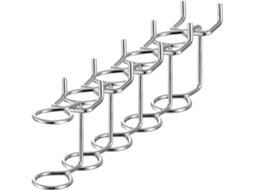Suporte Duplo Chave De Fenda Com Anéis, 5 Peças, Ganchos De Metal