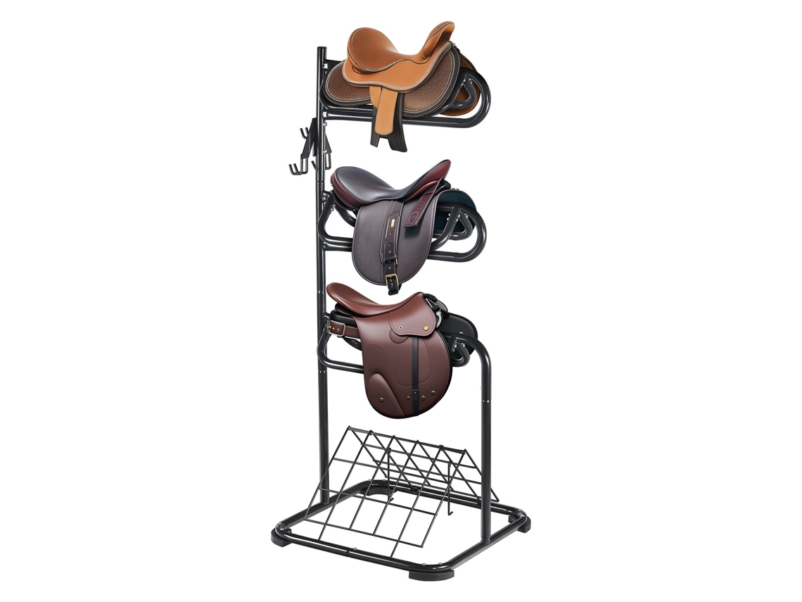 Suporte de sela autônomo VEVOR 3 níveis 76,2 x 76,2 x 173,9 cm