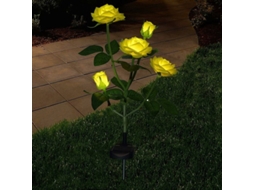 Luminária decorativa de flor, amarelo, para jardim, iluminação Led AQUAFORGE
