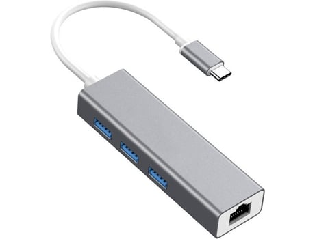 Adaptador HOWEI Type-C to rj45 Network Card (100 m - Cinzento)