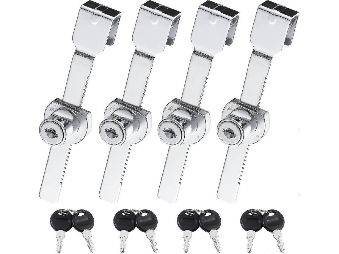 Conjunto de 4 fechos deslizantes para portas de vidro, armários e gabinetes AQUAFORGE