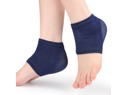 Calcanheiras Anti escaras Confortáveis Protetor HENTEN HOME Meias de Gel Anti fissuras Azul 2 Pars