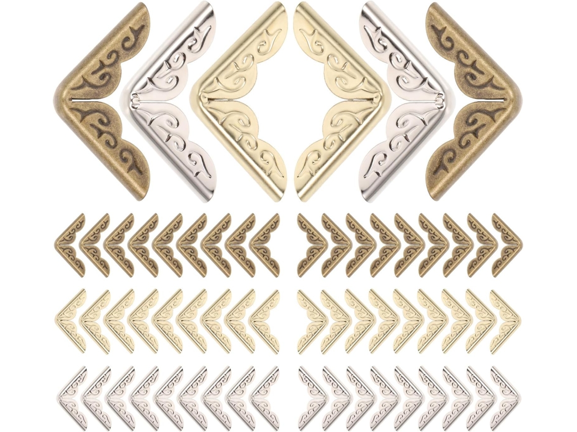 Moedas Proteção E Decoração Estilo Elegante Antigo 60 Peças De Metal Para Álbuns De Fotos E Dossiês Para