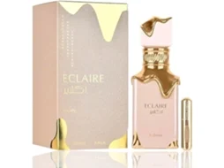 Perfume Eclaire 100ml, Fragrância Feminina Doce Com Notas De Caramelo, Mel E Baunilha + Brinde Atomizador Recarregável 5ml Drikanbest