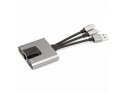 3 em 1 8 pinos tipo c carregamento usb para 8 pinos porta ethernet conversor multifuncional XIAOMOYU