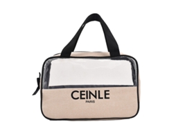 Bolsa de Higiene Transparente Pu e Lona Necessaire para Viagem para Mulheres e Homens NEVEANCE