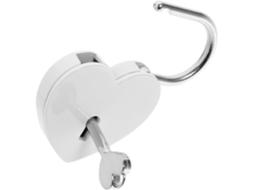 Cadeado Pequeno Em Forma De Coração Da Mobestech, Em Liga De Zinco, Com Chave, Fácil De Transportar, Ideal Para Malas E
