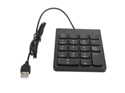 Teclado numérico USB, 18 teclas, para contabilidade, preto