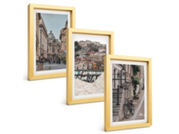 Composição De Quadros Ruas Charmosas Da Cidade Portuária Espelharte (3 Peças 20x30 Cm)