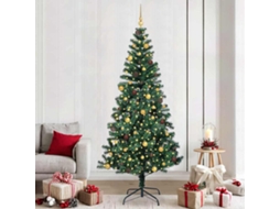 Vidaxl Árvore De Natal Artificial Pré-iluminada Verde 240 Cm