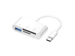 Leitor de Cartão de Memória, Leitor de Cartão Sd, Conector 8 Pinos/usb c/usb Otg AQUAFORGE