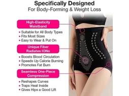 2026-shaper De Restauração De Fibra Única, Controle Abdominal Honeycomb De Grafite Alto M Negro