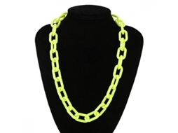 2026 colgante de Collar de Acrílico Geométrico Exagerado para Mujer 24 Pulgadas Cor Fluorescente