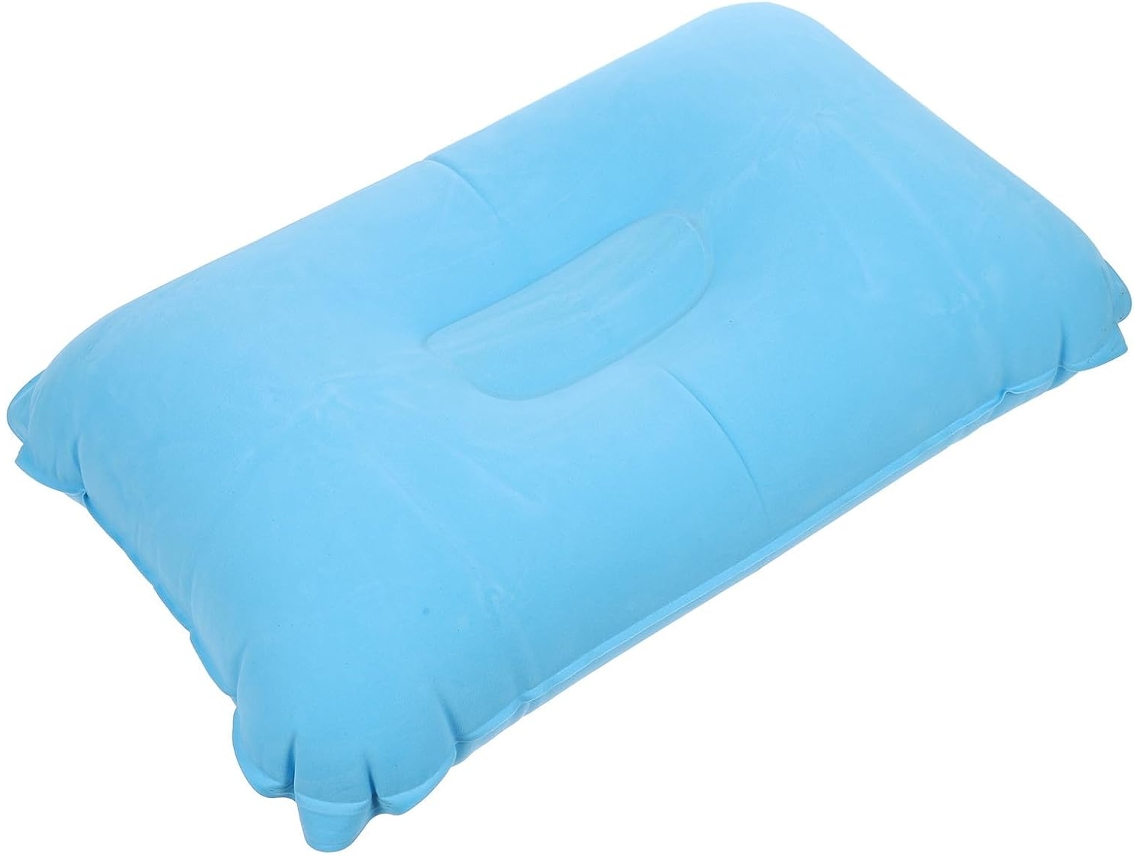 Travesseiro Inflável para Viagens Ao Ar Livre, 43x27cm, Camping, Leve, em Pvc, Ideal Cochilos no CHABERLU