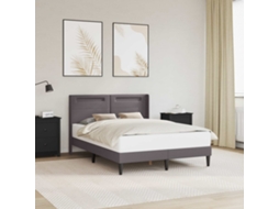 Vidaxl Estrutura Da Cama Cinzento 120 X 200 Cm Couro Sintético