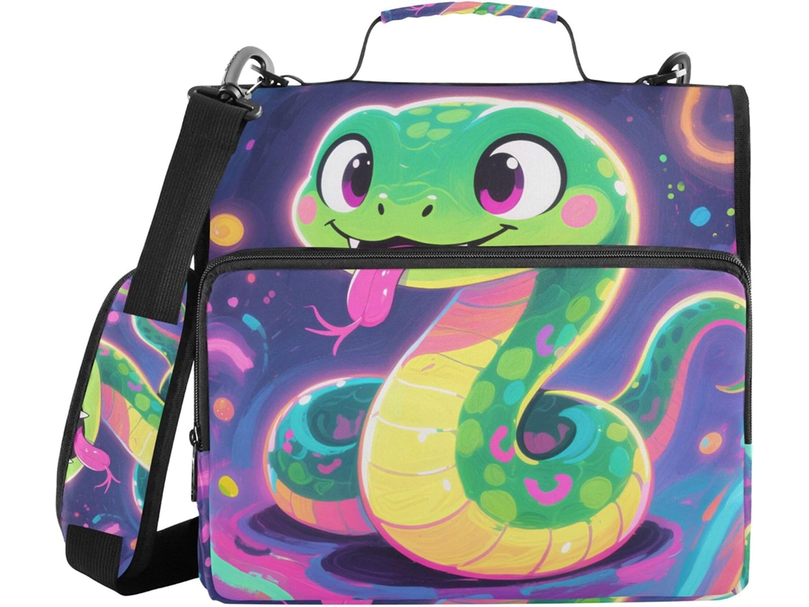 Bolsa Com Zíper, Alça De Ombro E Mão, Vários Bolsos De 3, 8cm, 3 Estojos Em Formato De Sino, Pasta Material Escolar