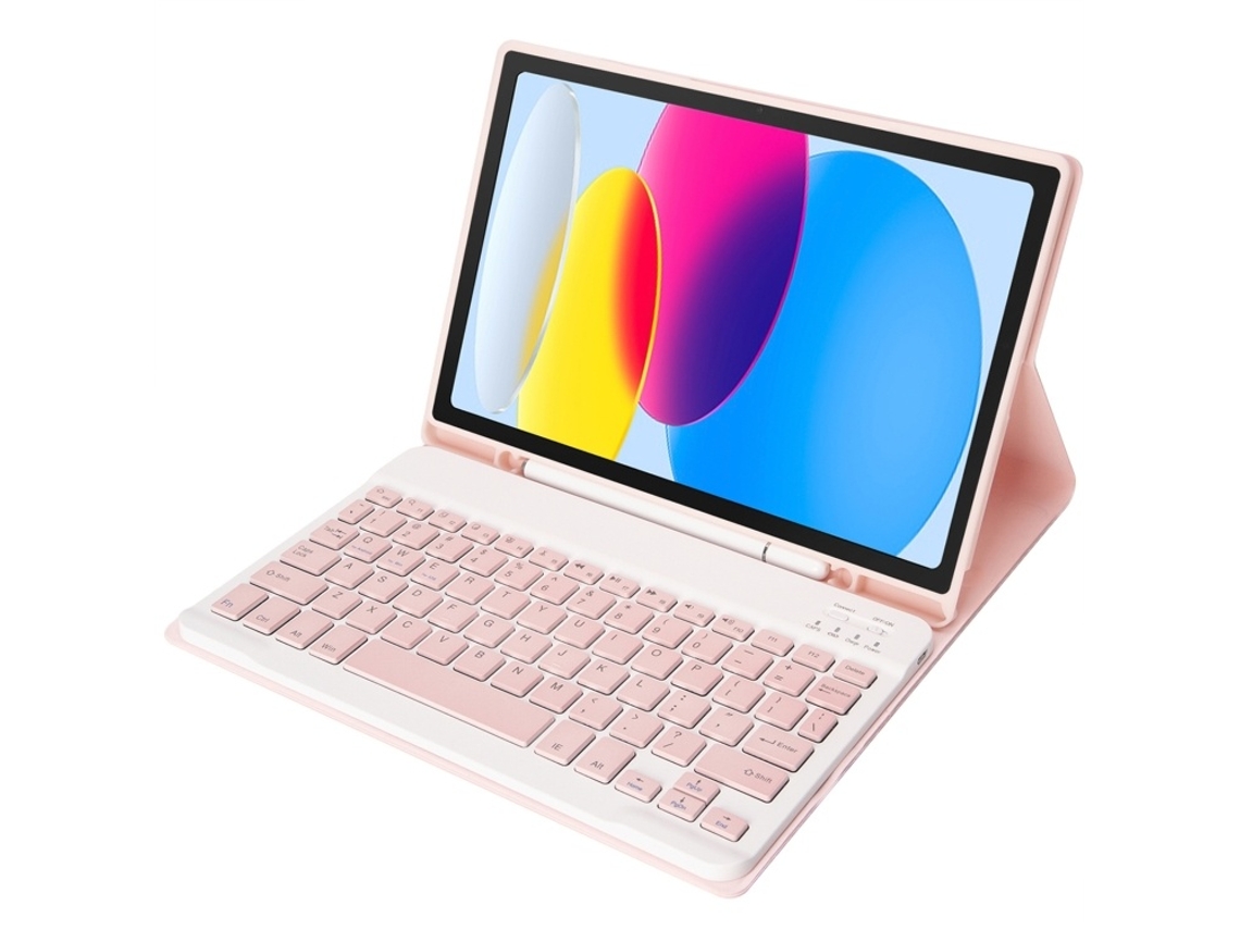 Capa Com Teclado Bluetooth Slot Caneta Para Ipad 2017 2018 9.7 Pol. Layout Pt