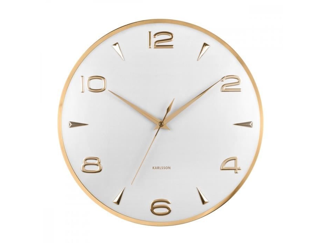 Relógio de Parede Sienna Glow D40Cm Hora Presente Branco PRESENT TIME