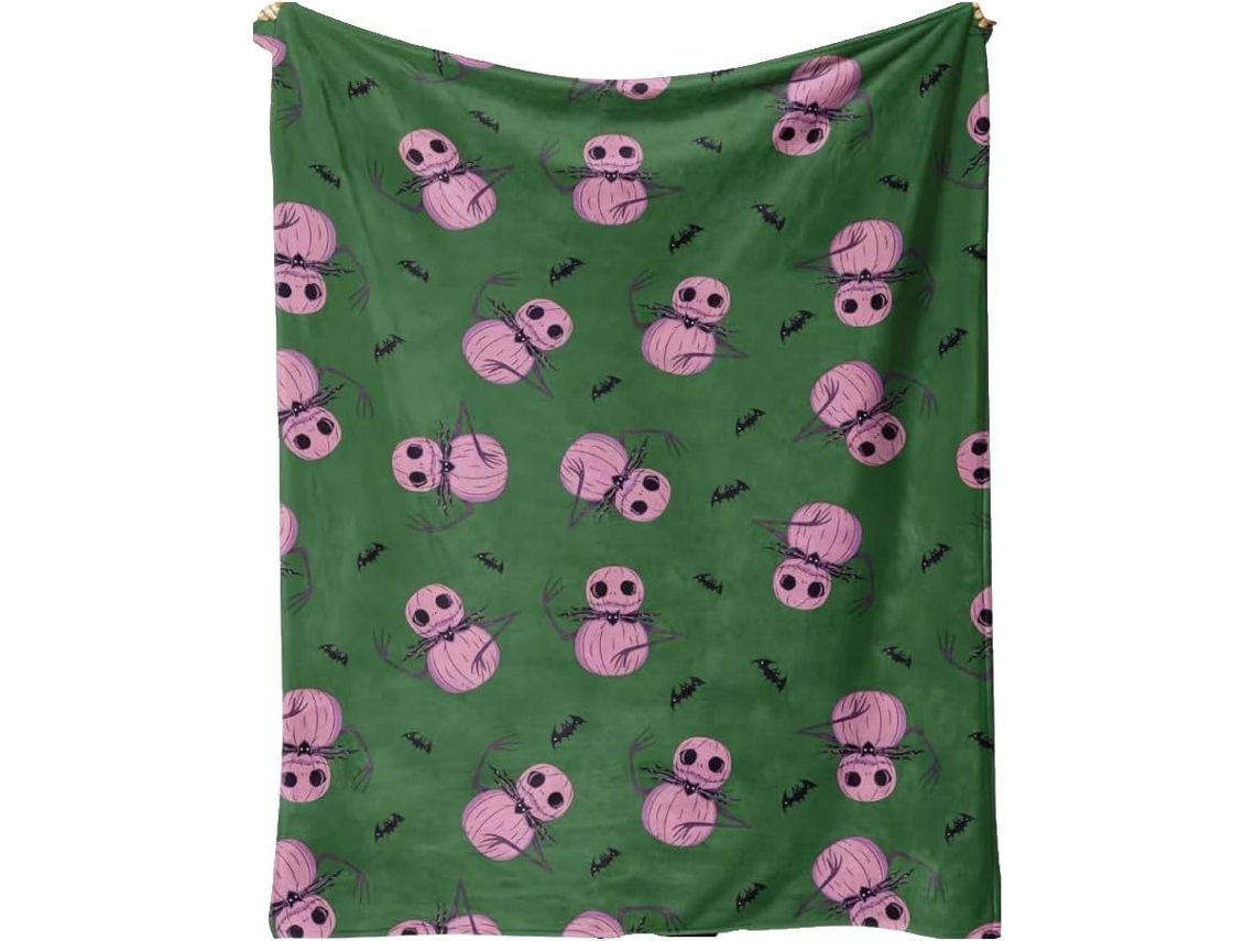 Manta Pequena Syjym Halloween em Flanela com Estampa Digital Confortável Macia e Quente de Dupla Face Ideal Pa