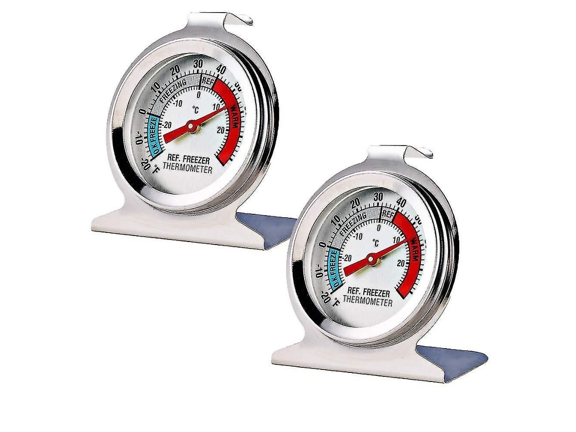 2 Pack Geladeira Freezer Termômetro Termômetro Dial Grande