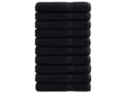 Conjunto 25 Toalha De Banheiro Vidaxl Preto Algodão (80 X 200 Cm)