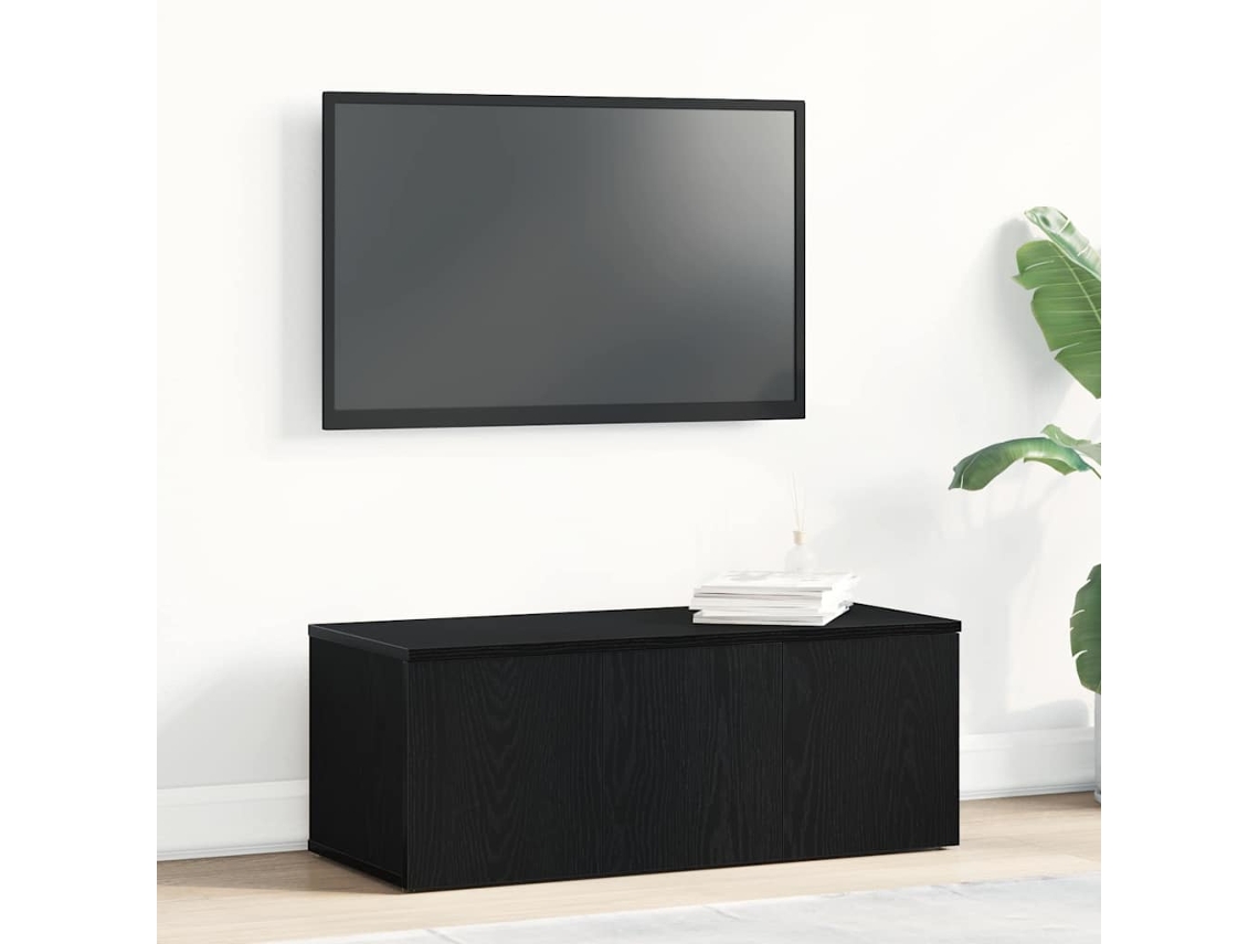 Vidaxl Gabinete Para Tv Carvalho Preto 80x34x30 Cm Madeira Processada
