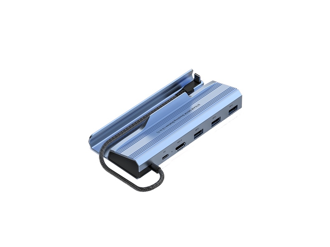Dock Usb-c 5 Em 1 Compatível Com Steam Deck E Asus Handheld - Carregamento Pd, Usb 3.0, Hd 2.0