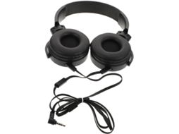 Fone De Ouvido Com Fio Para Uso Em Ouvir Online E Jogos. Cor Preta