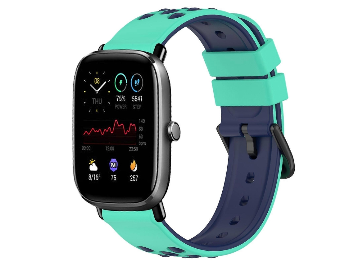 Pulseira De Silicone Poroso Bicolor De 20 Mm Para Amazfit Gts 2 Mini