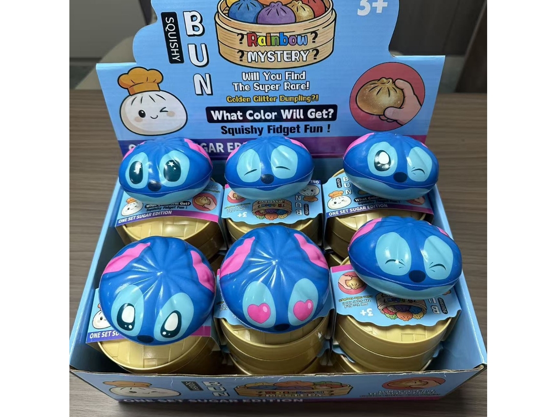 Kit 12 Brinquedos Anti-stress Dumpling Azuis, Sensoriais Para Ansiedade, Feito À Mão Sem Marca, +3 Anos