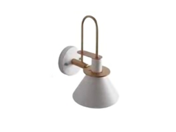 Rebe-lâmpada De Parede Vintage Estilo Industrial Moderno Simples Clarion De Metal Para Dormitório Recâmara Branca