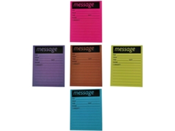 Bloco de notas com adesivos fluorescentes coloridos, 5 unidades, papel autoadesivo sem resíduos, acessórios para casa e anotações.