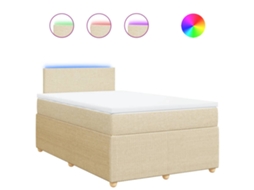 Box Spring Bed, Box Spring Beds Vidaxl Creme Tecido (120 X 200 Cm)
