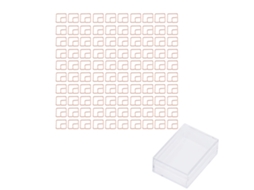 100 Clips de Papel Bonitos Dourados Resistentes À Corrosão para Escritório, Lar e Escola Processo de Eletrodeposição Clip Quadrilátero